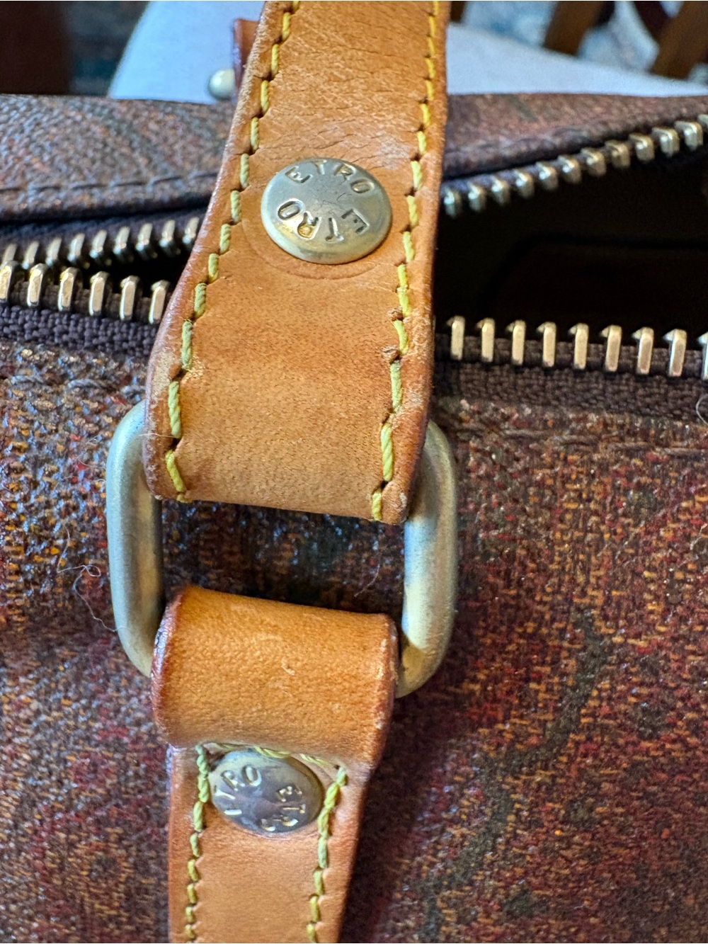 ETRO Milano Paisley Papillon Barrel Bag | Vintage Made in Italy - Picture 13 of 14